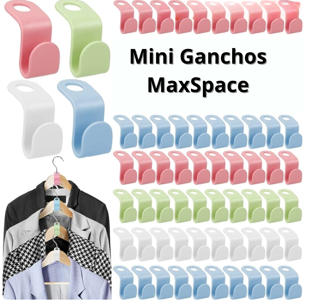 MINI GANCHOS MAXSPACE | MAXIMIZE O SEU ESPAÇO, ORGANIZE COM ESTILO